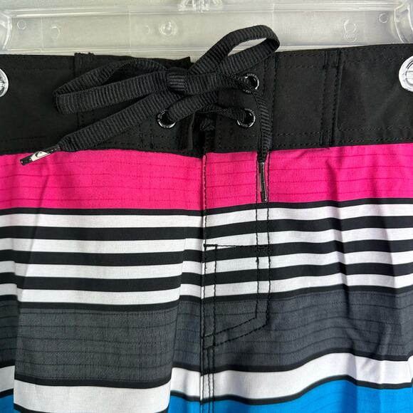 Quiksilver You Know This Men’s 29 Board Shorts Stretch Stripes - Picture 2 of 8